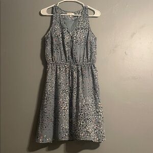 blue speckled dress